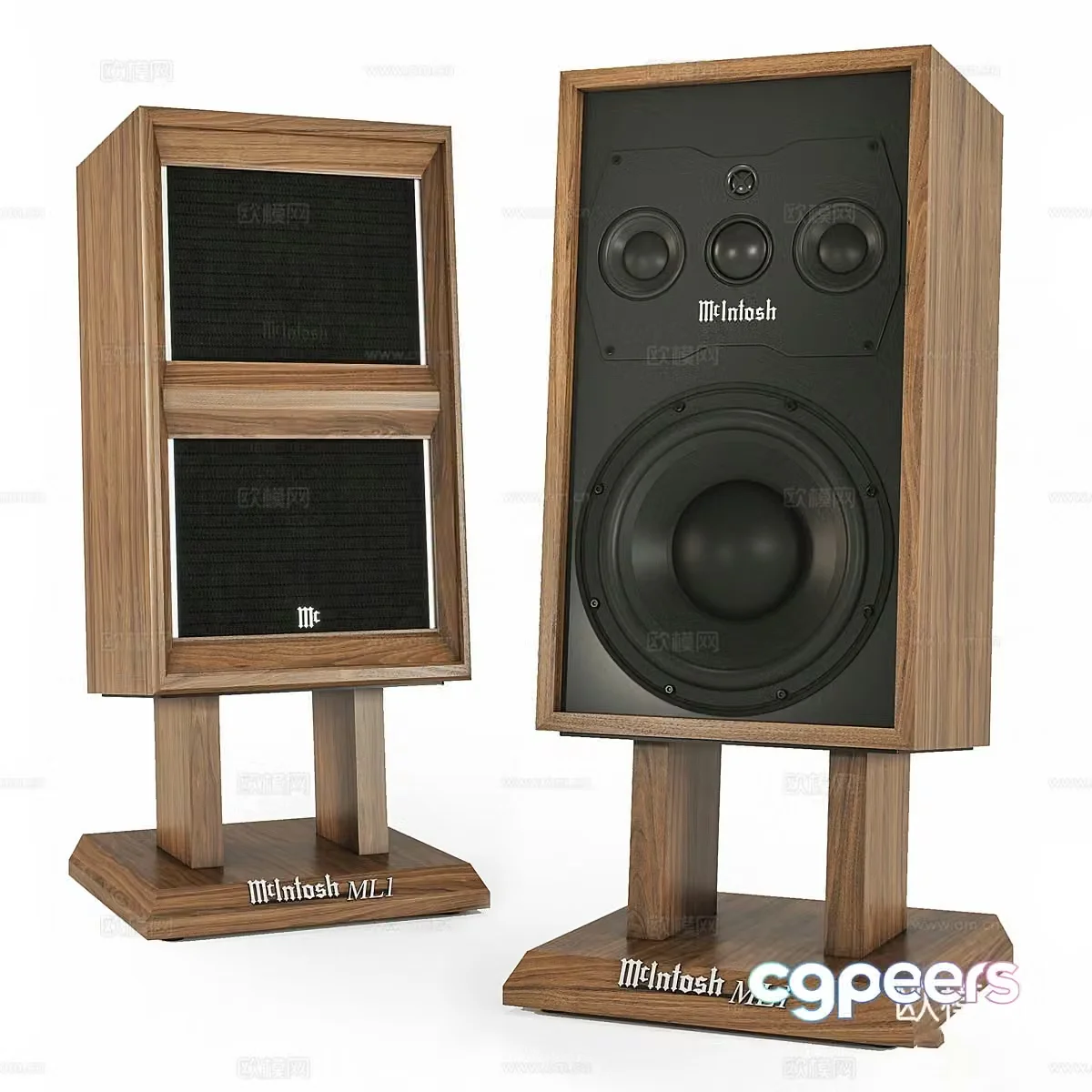 American retro McIntosh audio 3d model