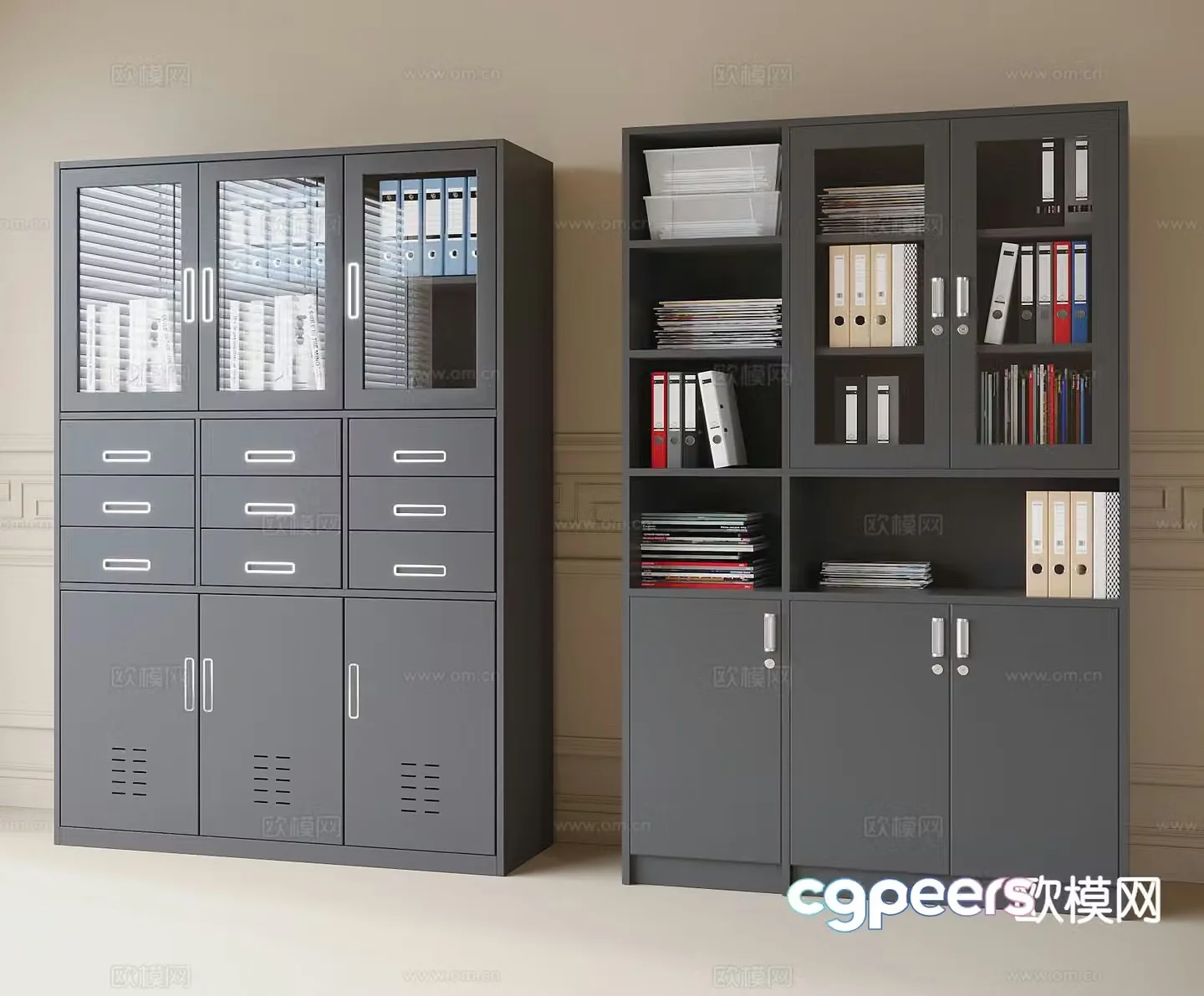 Iron file cabinet file cabinet 3d model