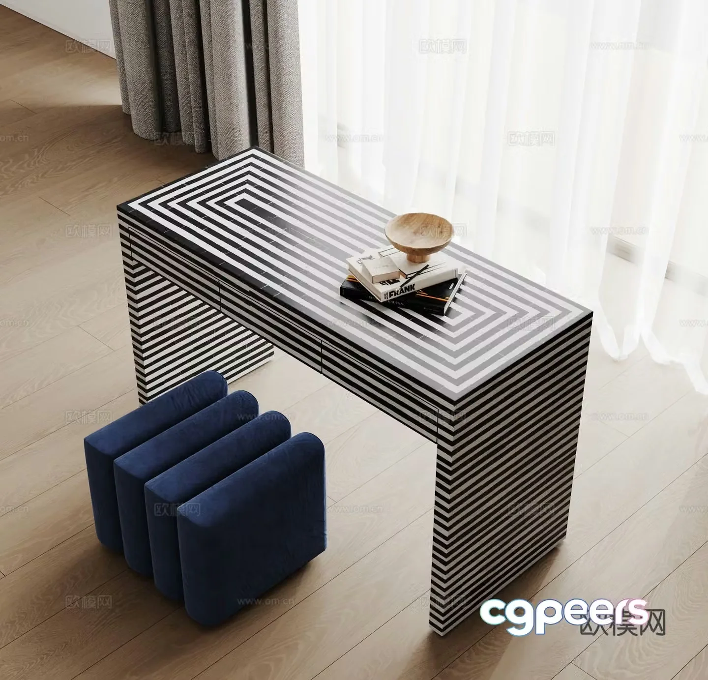 Modern desk chair 3d model
