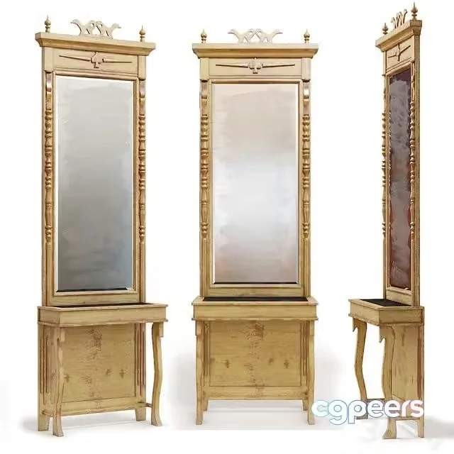 3ds Max Free – Antique console mirror