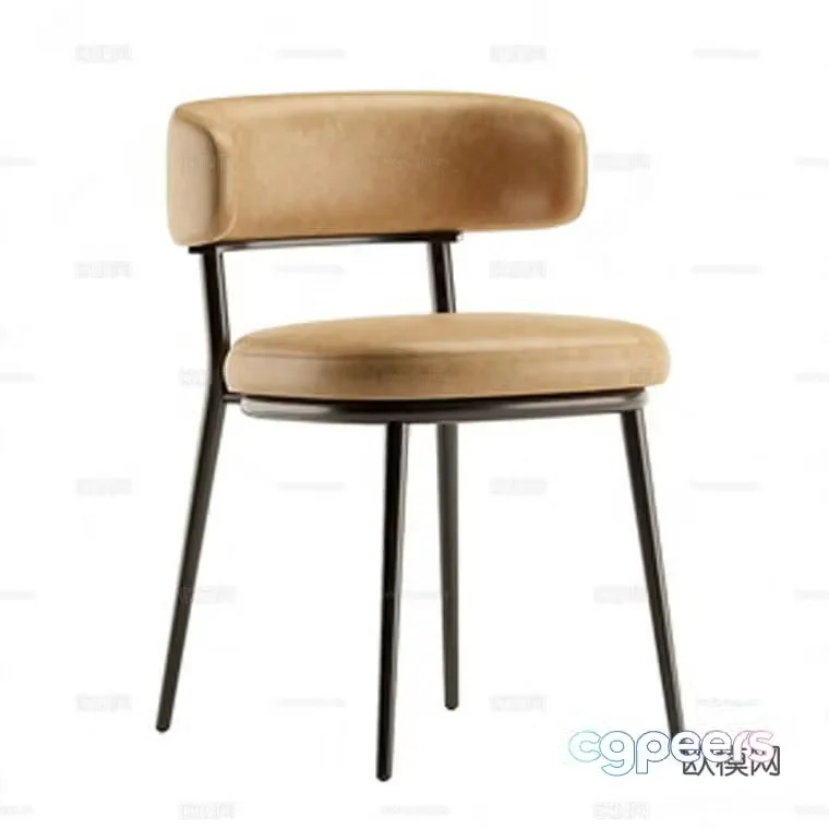 Modern dining chair single chair single chair 3d model