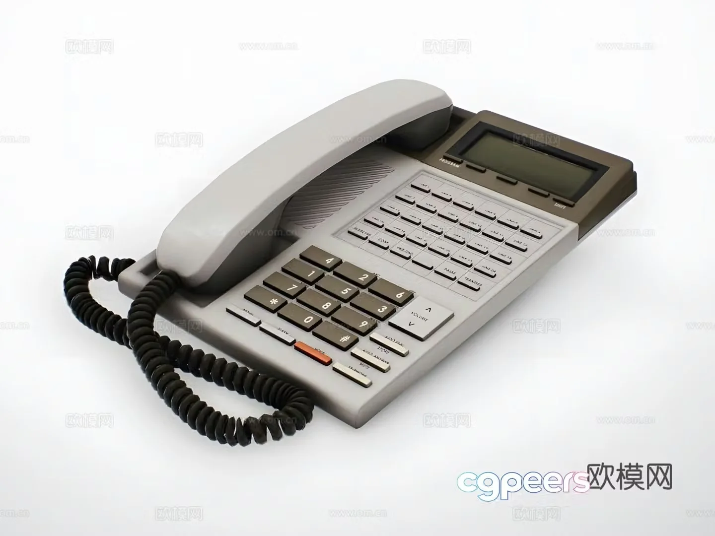 Old office phone 3D model