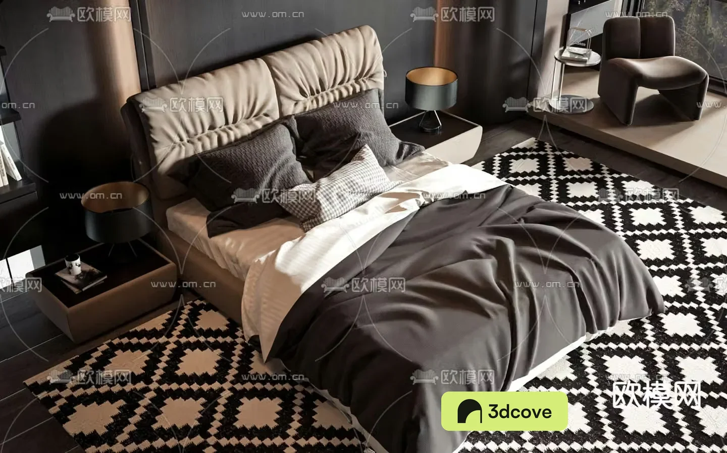 Modern double bed
