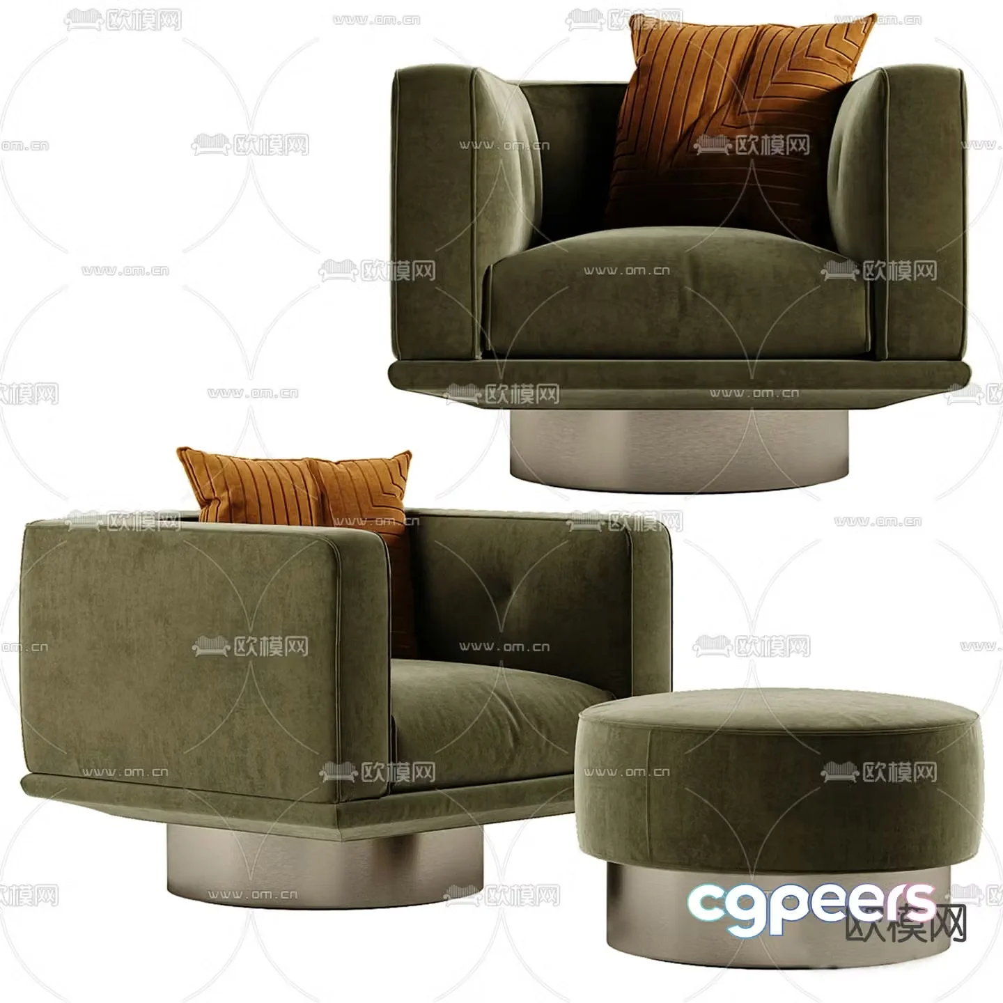 Single sofa leisure sofa 3d model