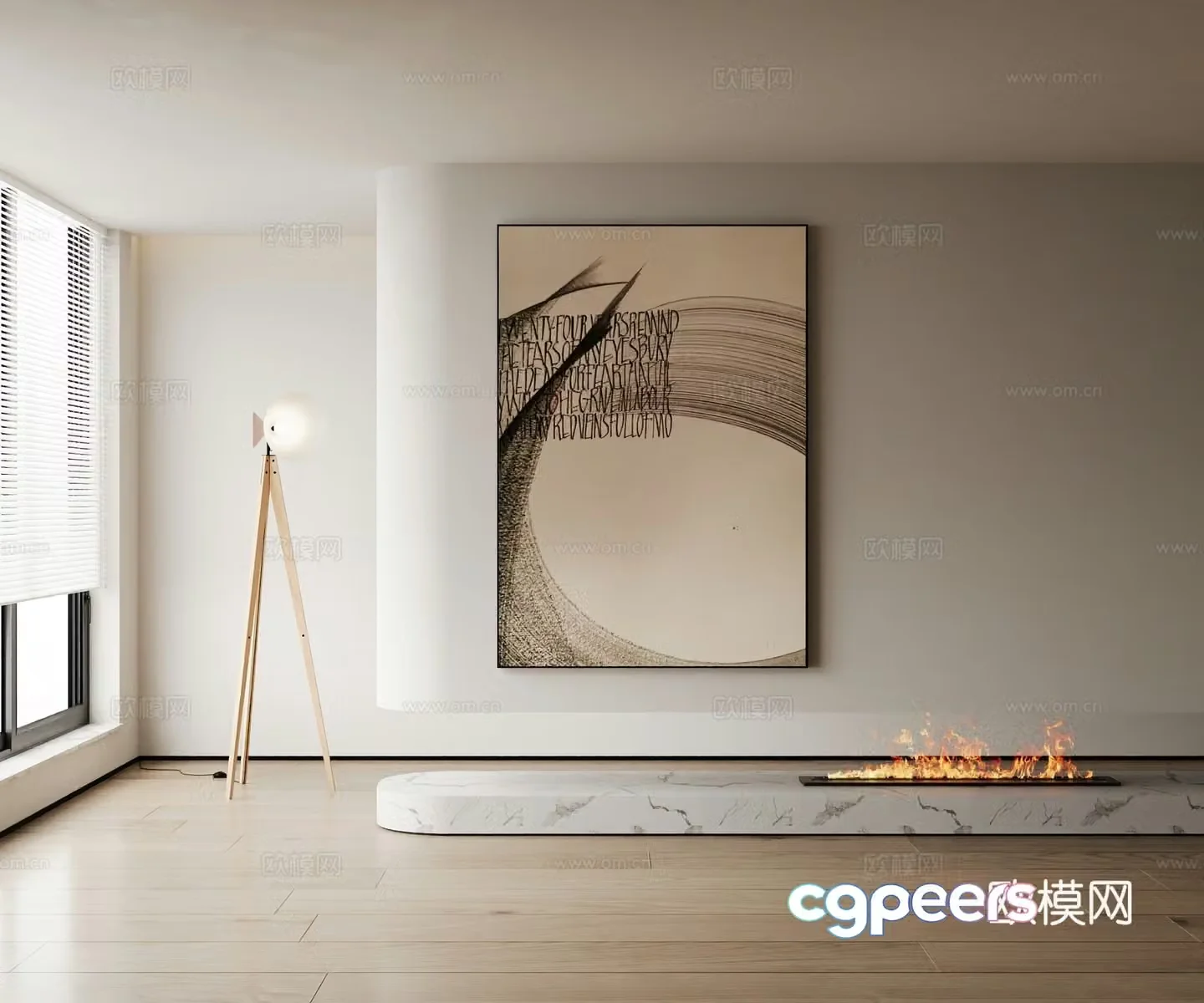Modern decorative painting 3d model