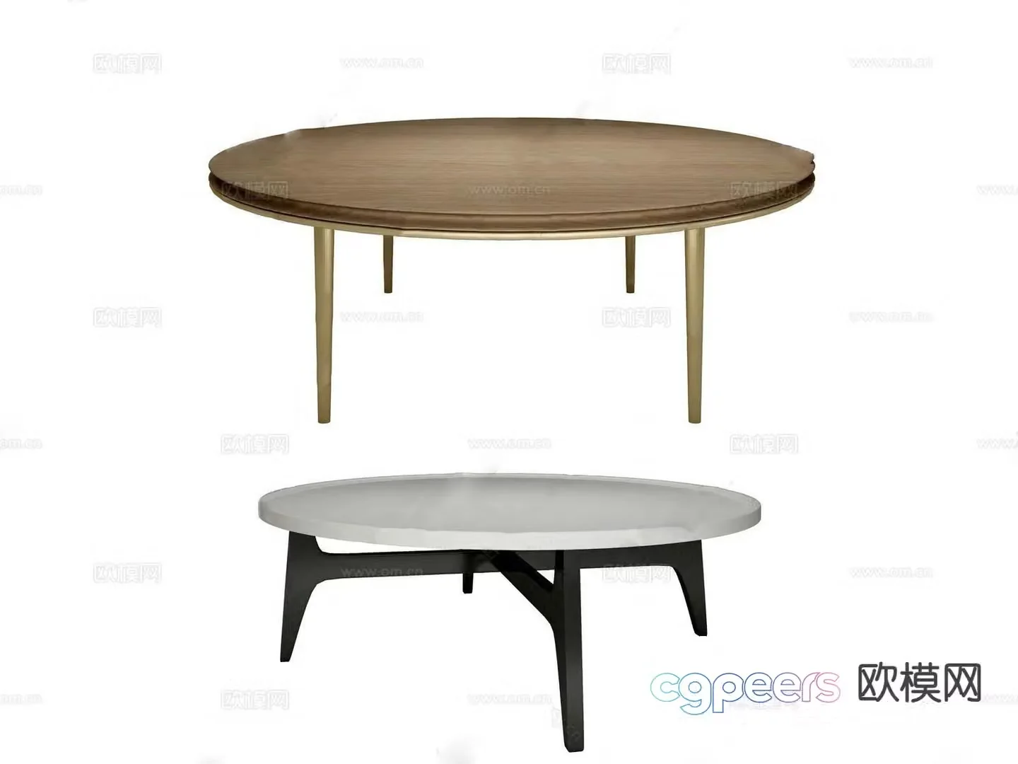 HC28 Italian round coffee table 3D model