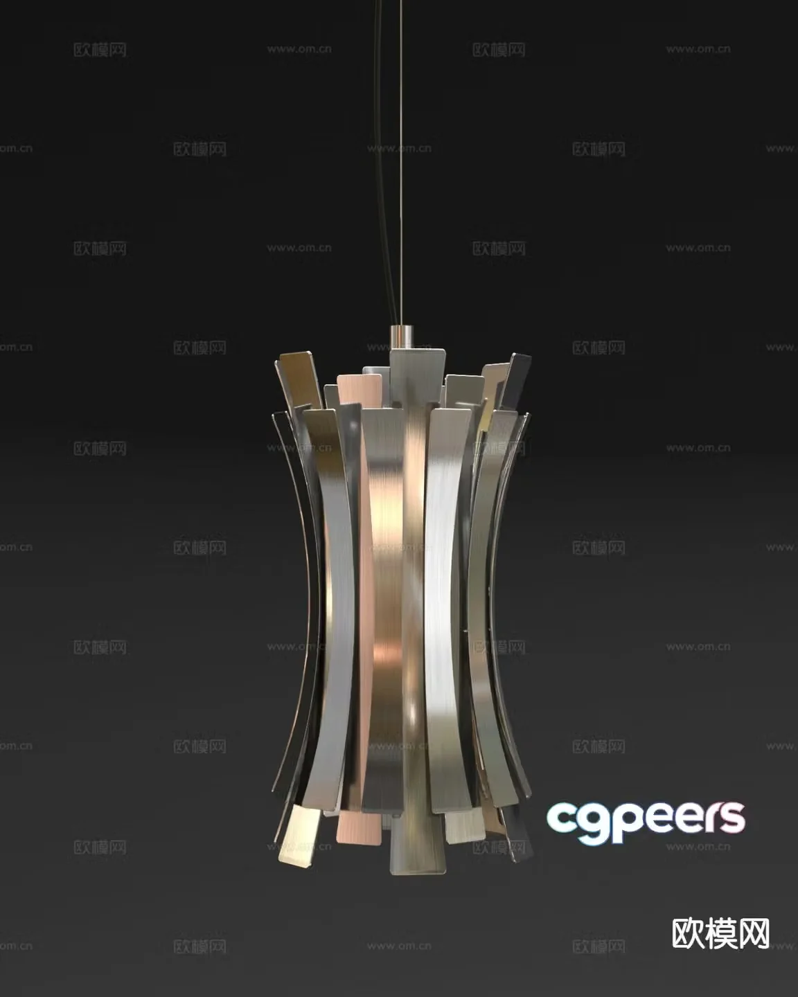 Light luxury art chandelier 3D model