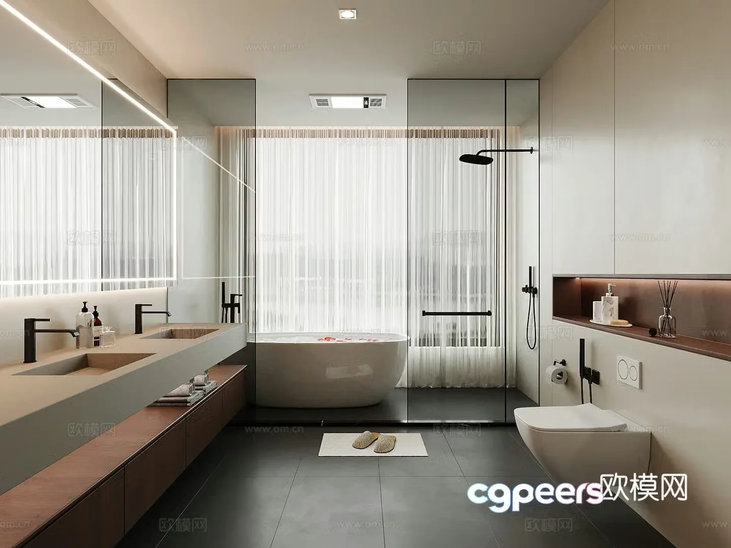 Bathroom Modern bathroom Toilet Bathroom Cabinet Bathroom Cabinet 3D Model