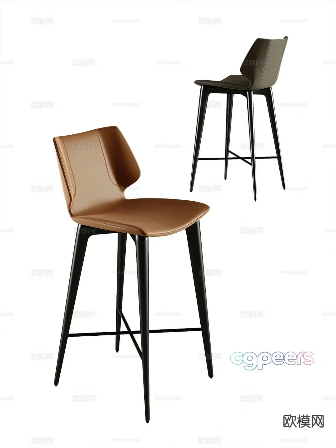 Italian bar stool bar stool 3d model