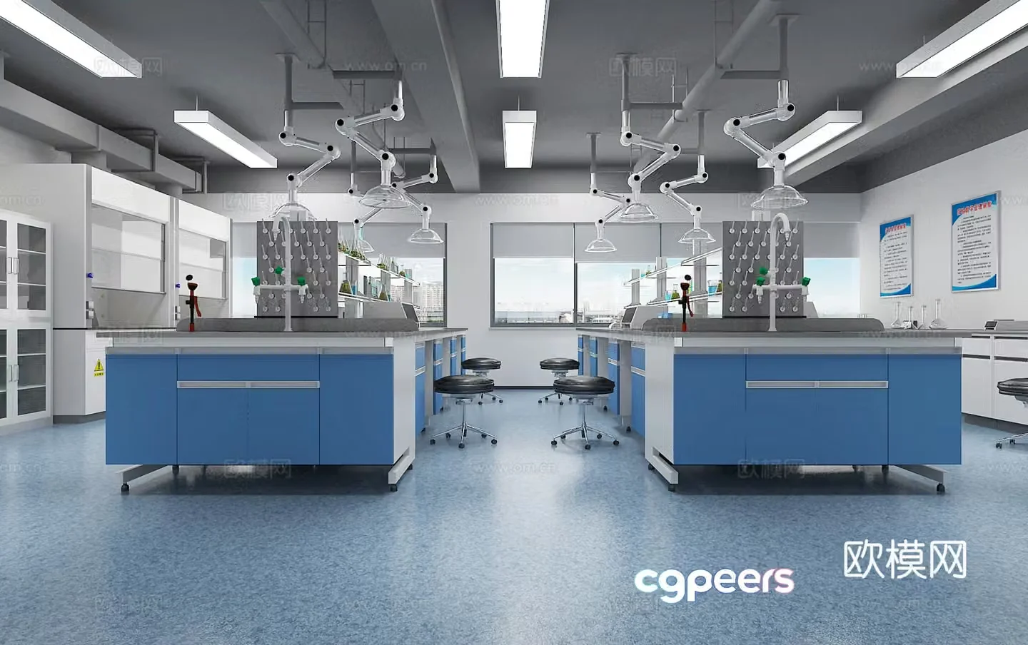 Modern laboratory 3d model