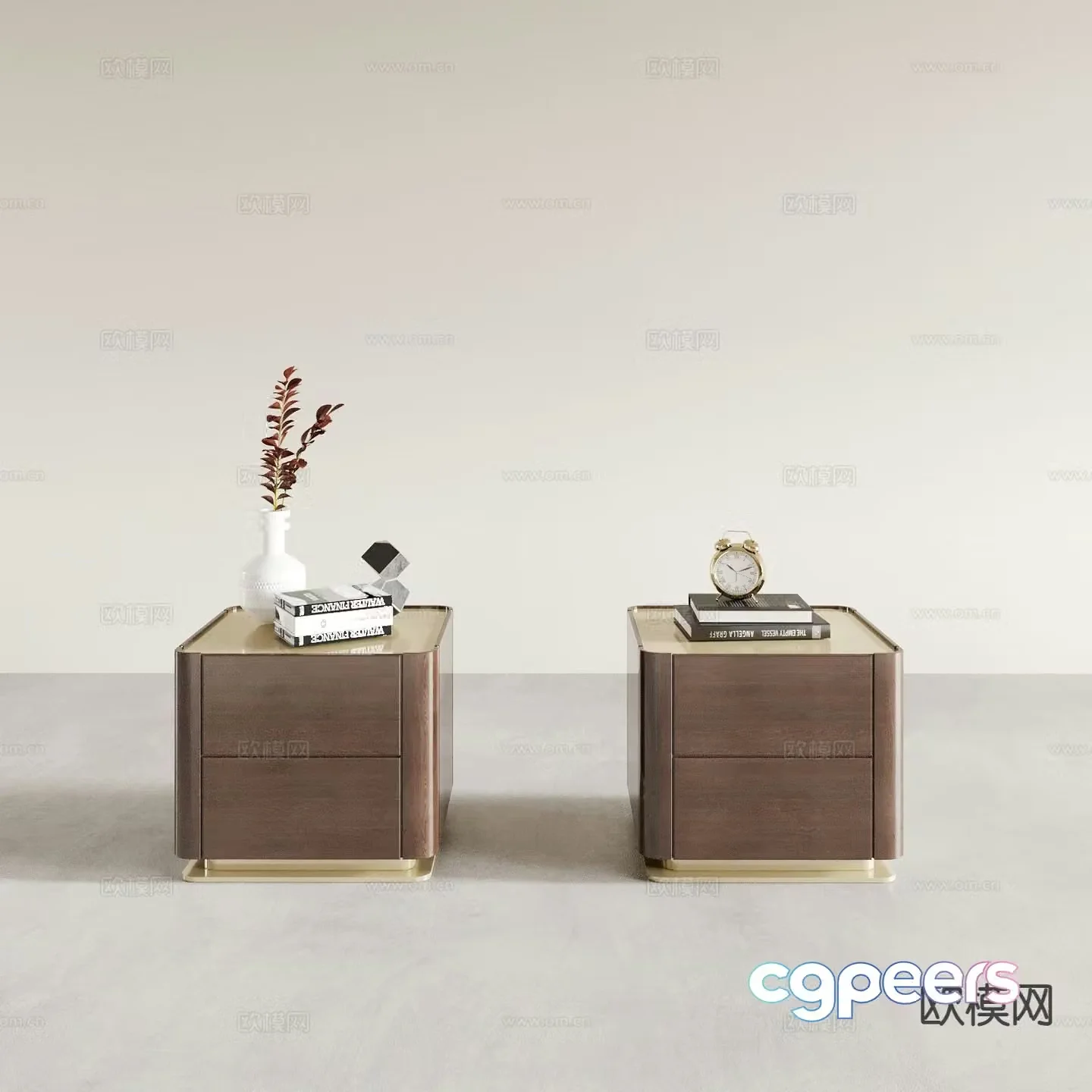 New Chinese style bedside table 3d model