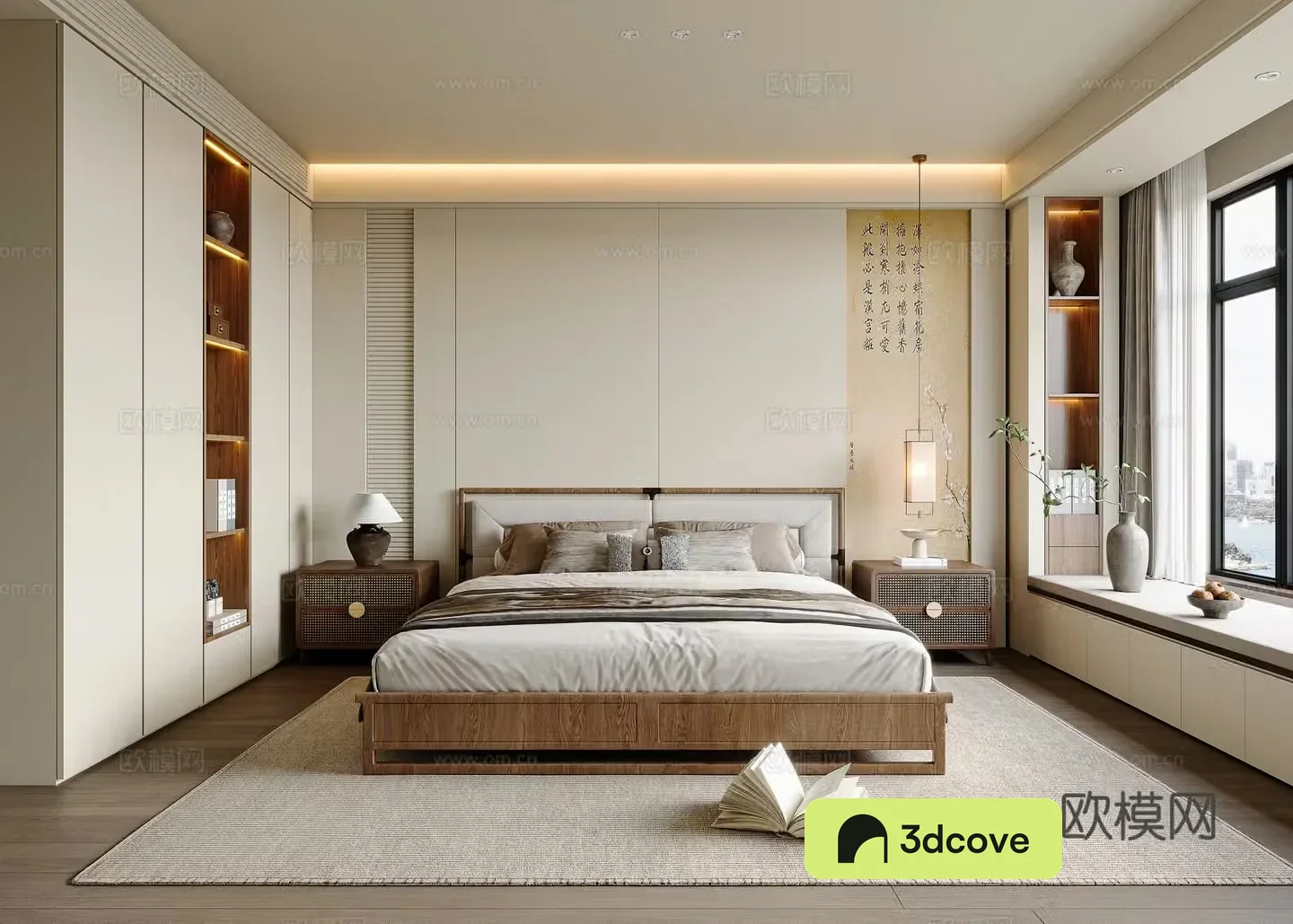 Middle-aged Song style bedroom 3D model