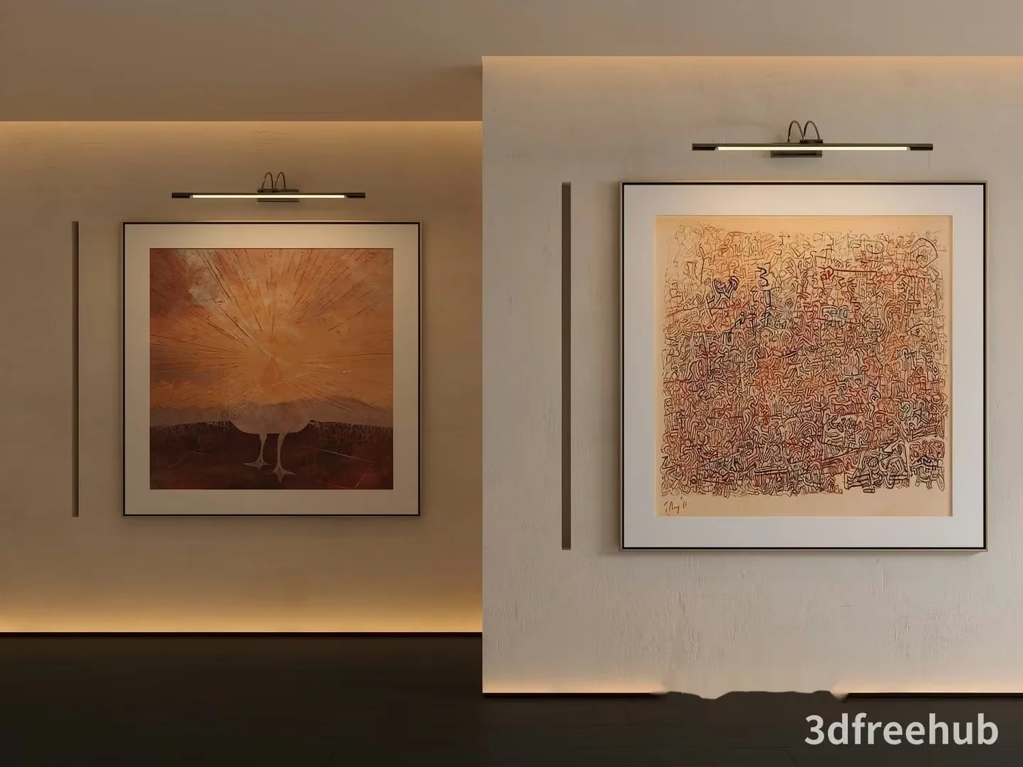 Modern Art Gallery 3D Model – 21312 – VRAY Render