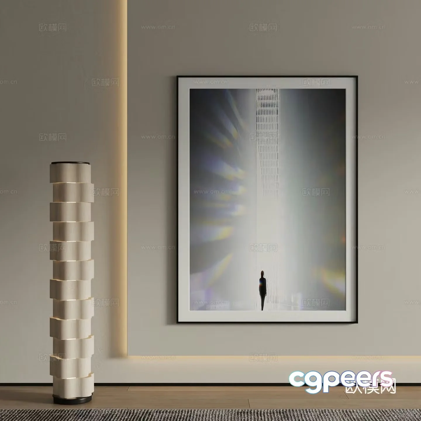 Modern Art Painting Decorative Painting 3D Model