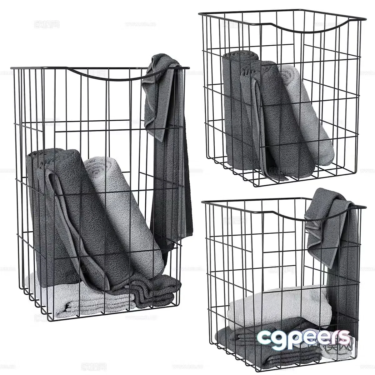 Laundry basket storage basket 3D model
