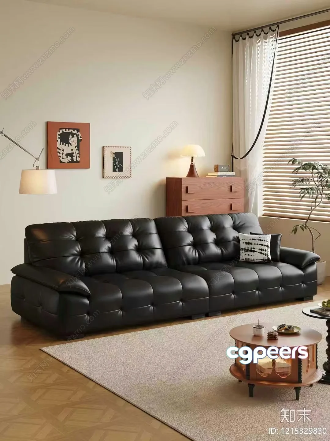 A Modern Living Room 3D Model – 16094 – VRAY Render