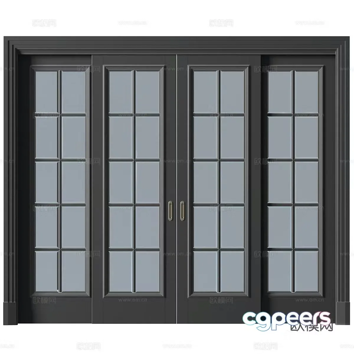 Classic sliding door 3D model