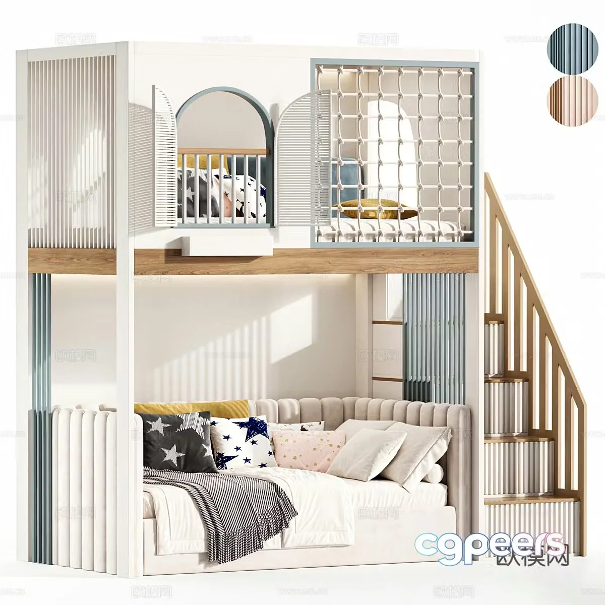 Children’s bunk bed 3D model