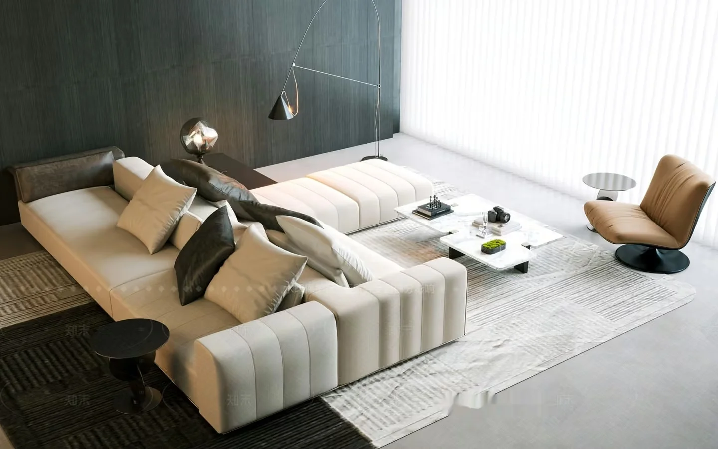 Modern Living Room 3D Model – 1995 – VRAY Render