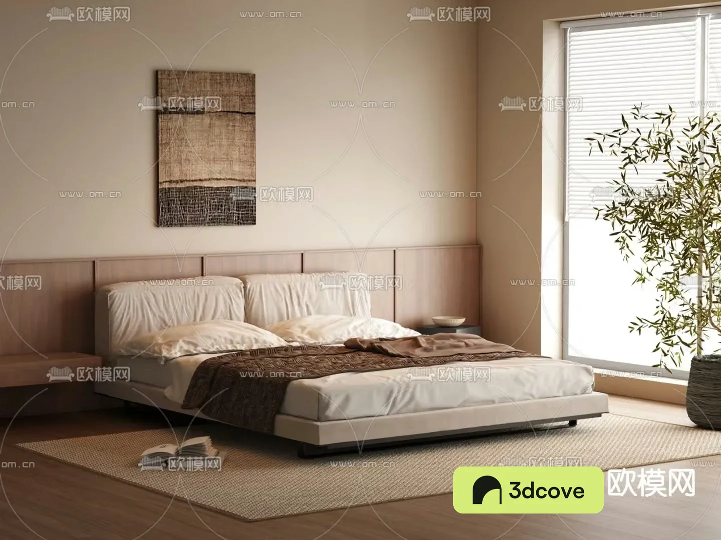 Wabi-sabi double bed