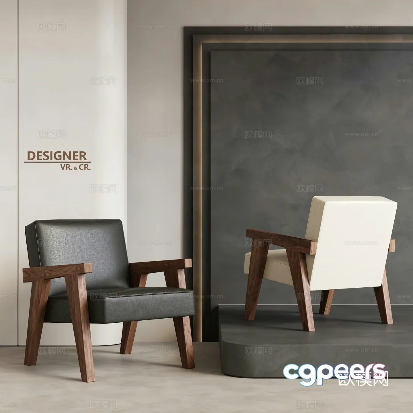 Modern armchair lounge chair 3d model