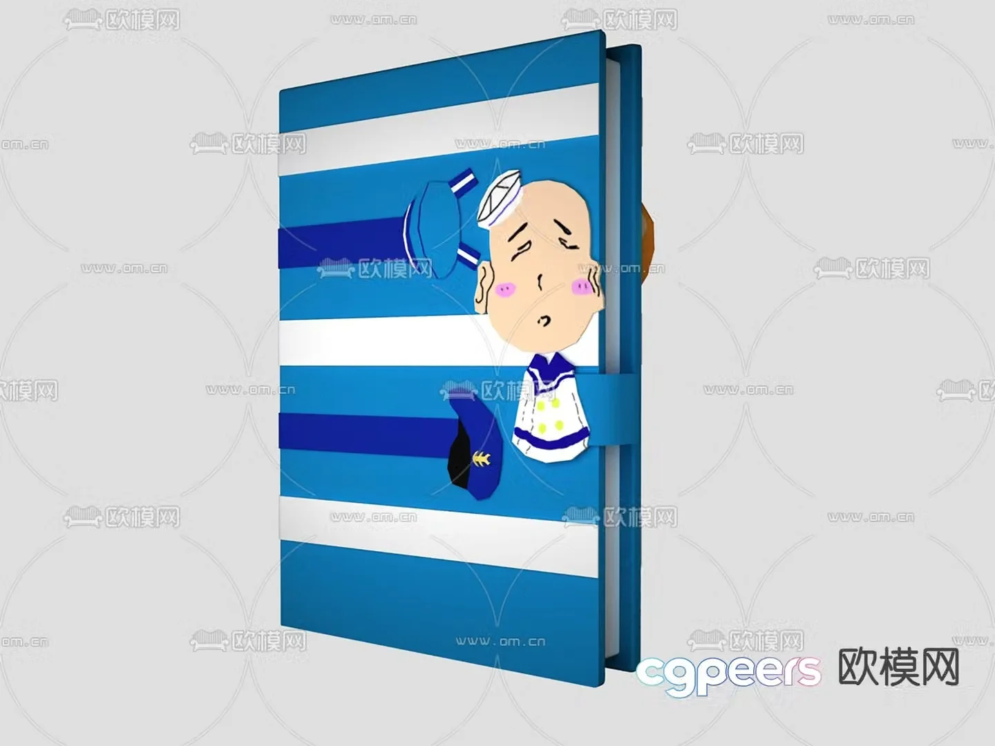 Cartoon character notebook notebook 3d model