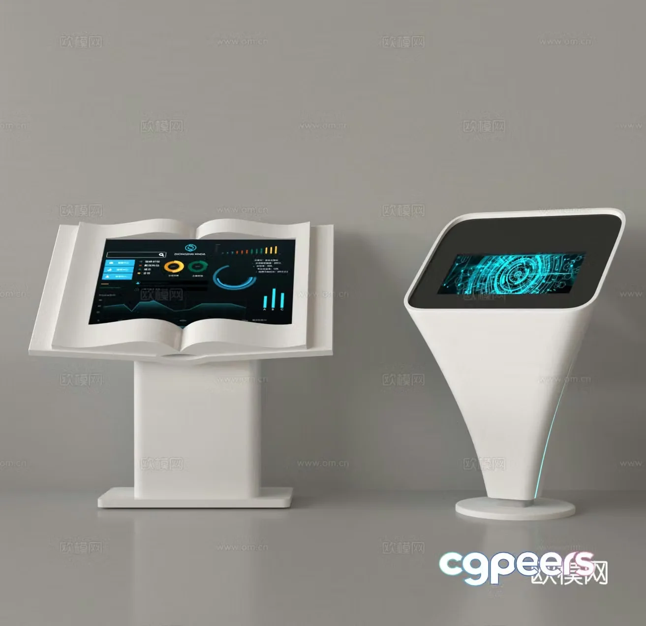 Touch all-in-one terminal all-in-one automatic service machine query machine 3d model