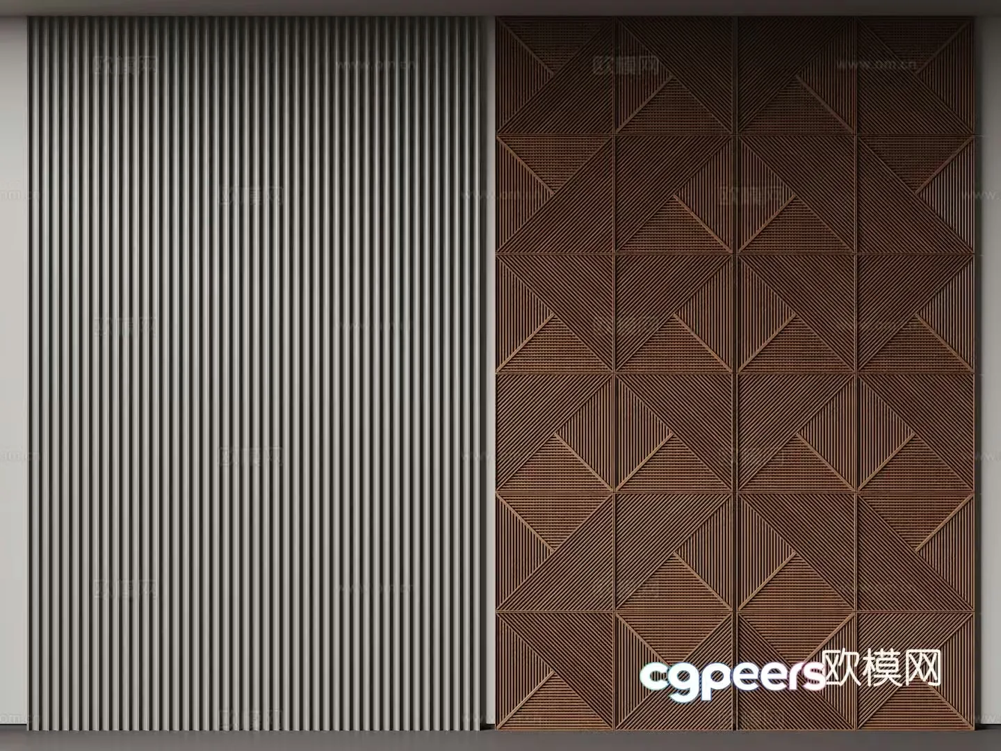 Modern wall panel back panel 3d model