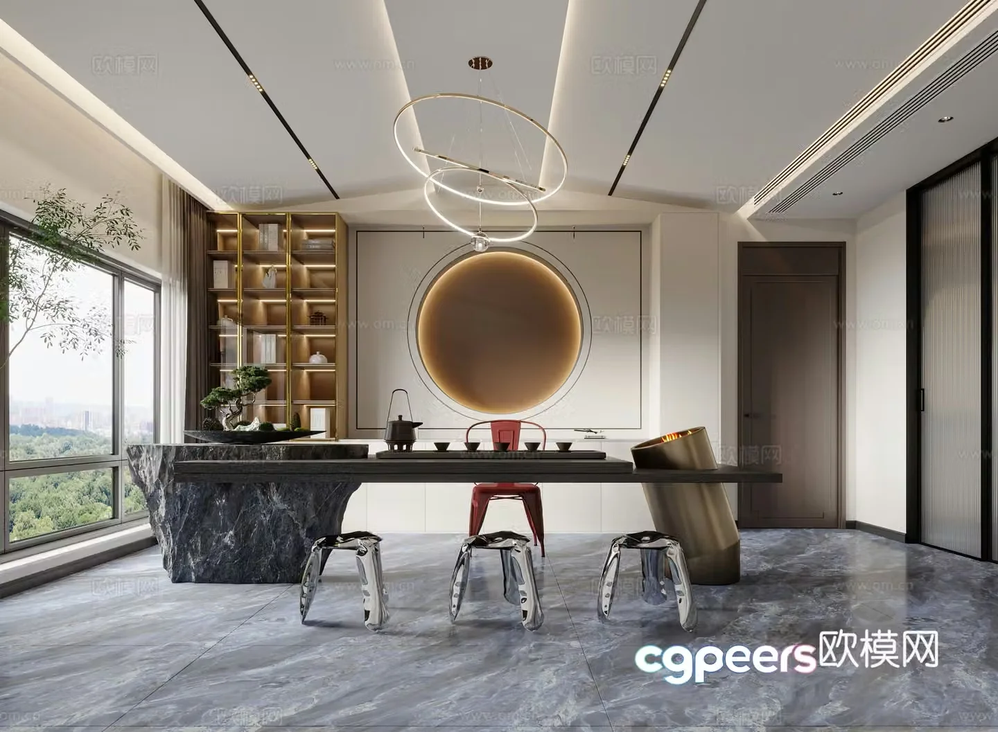 New Chinese tea room 3D model