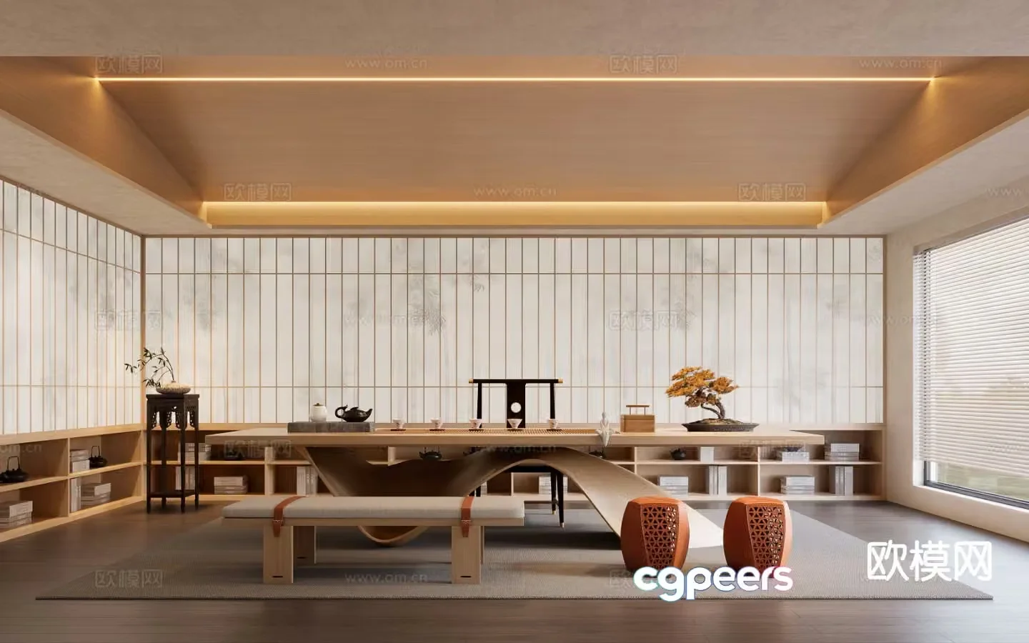 New Chinese tea room 3d model