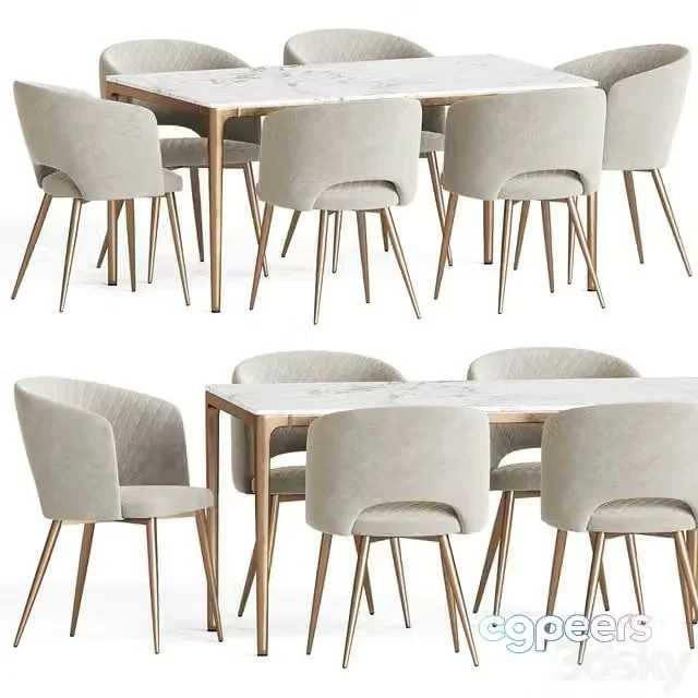 3ds Max Free – Basel Chair Canto Table Dining Set