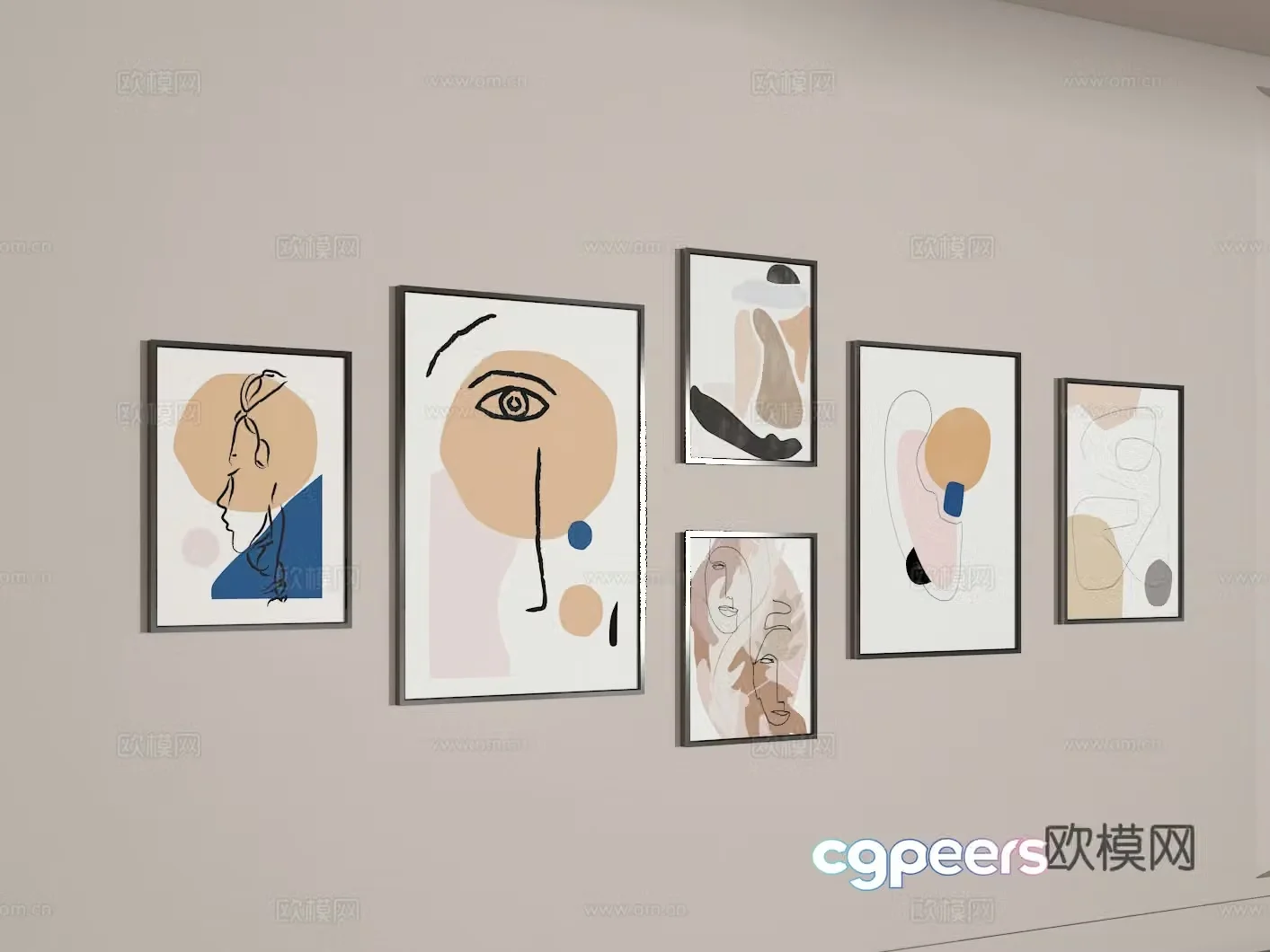 Photo wall 3d model