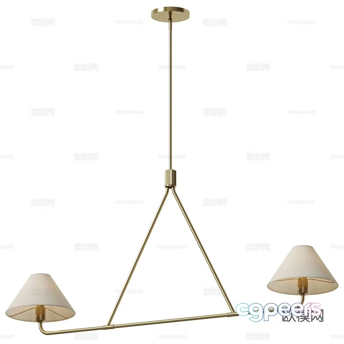 New Chinese style decorative chandelier 3D model