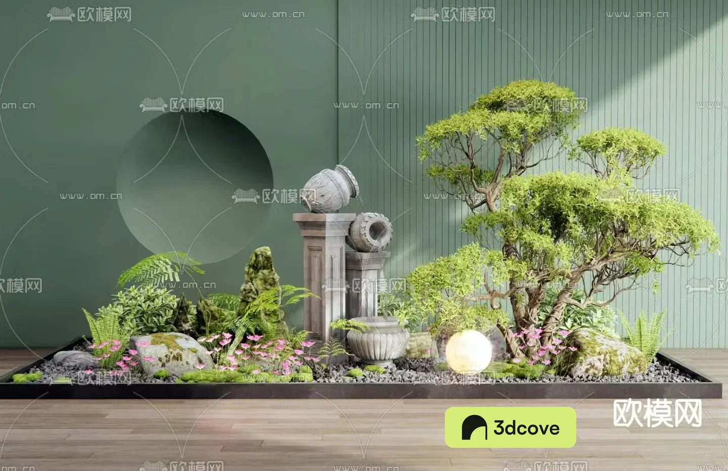 Indoor landscape plant landscaping plunge pool