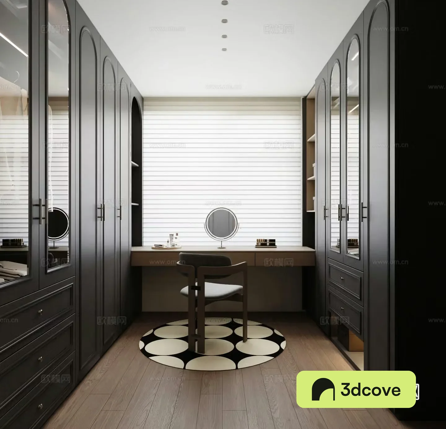 American style cloakroom walk-in cloakroom