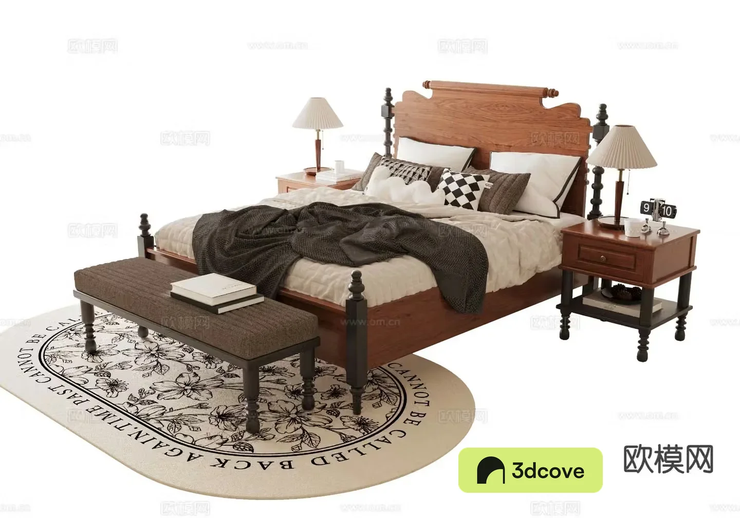 Medieval style double bed