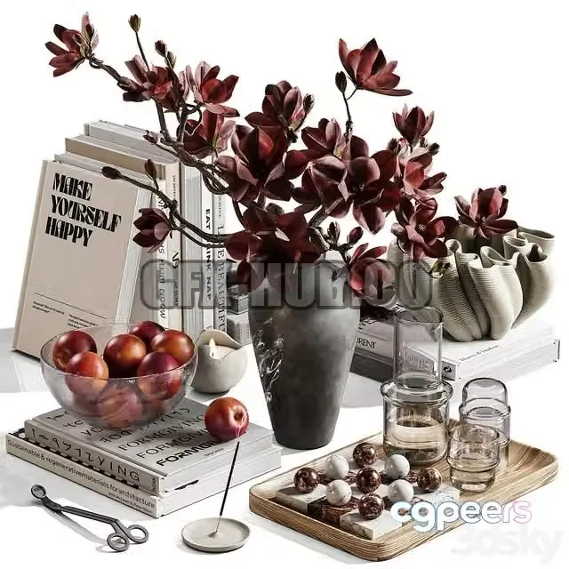 3ds Max Free – Decorative Tabletop with Magnolia Touch
