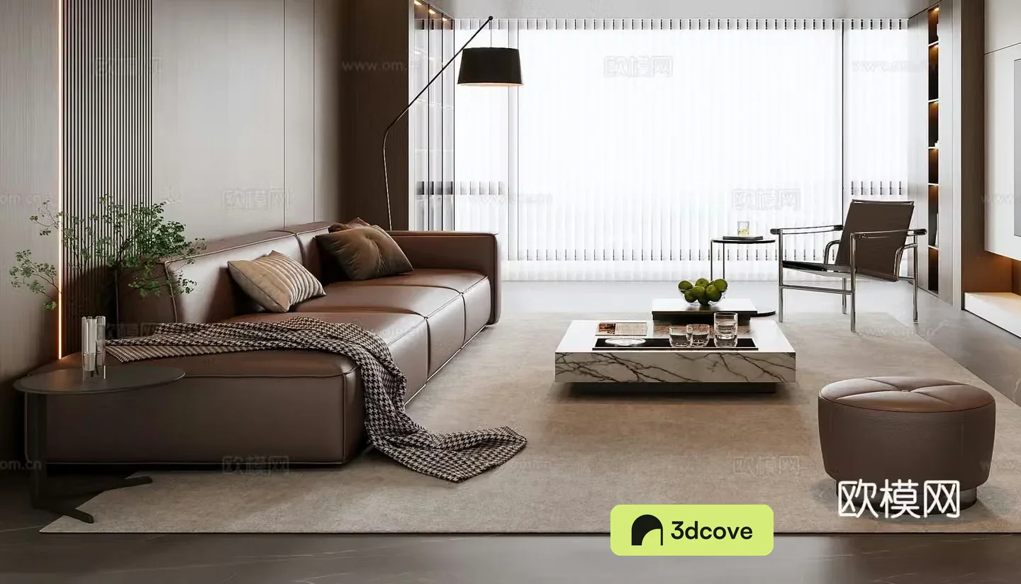 Italian sofa coffee table combination
