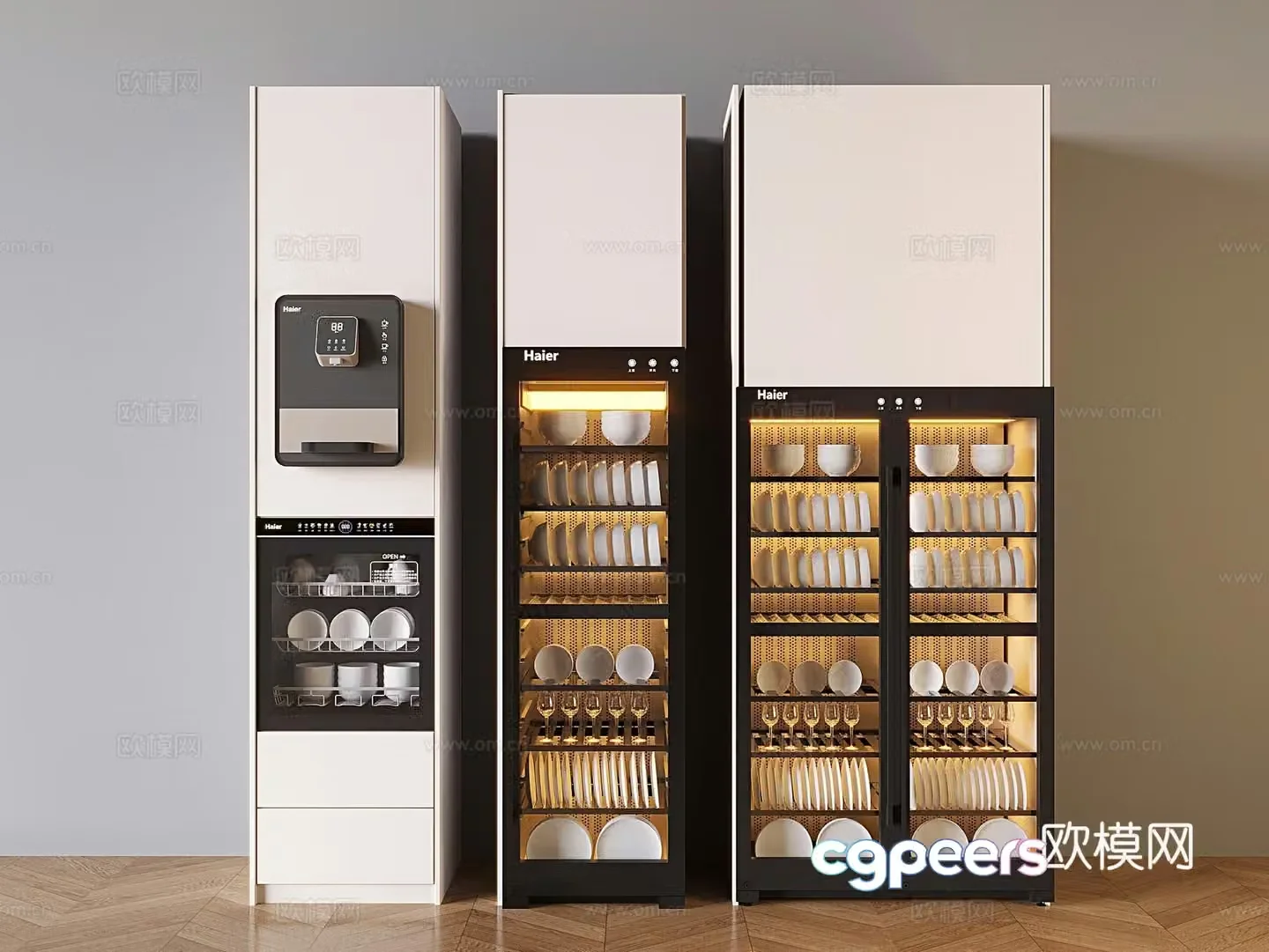Modern disinfection cabinet smart dishwasher built-in disinfection cupboard direct drinking machine 3D model