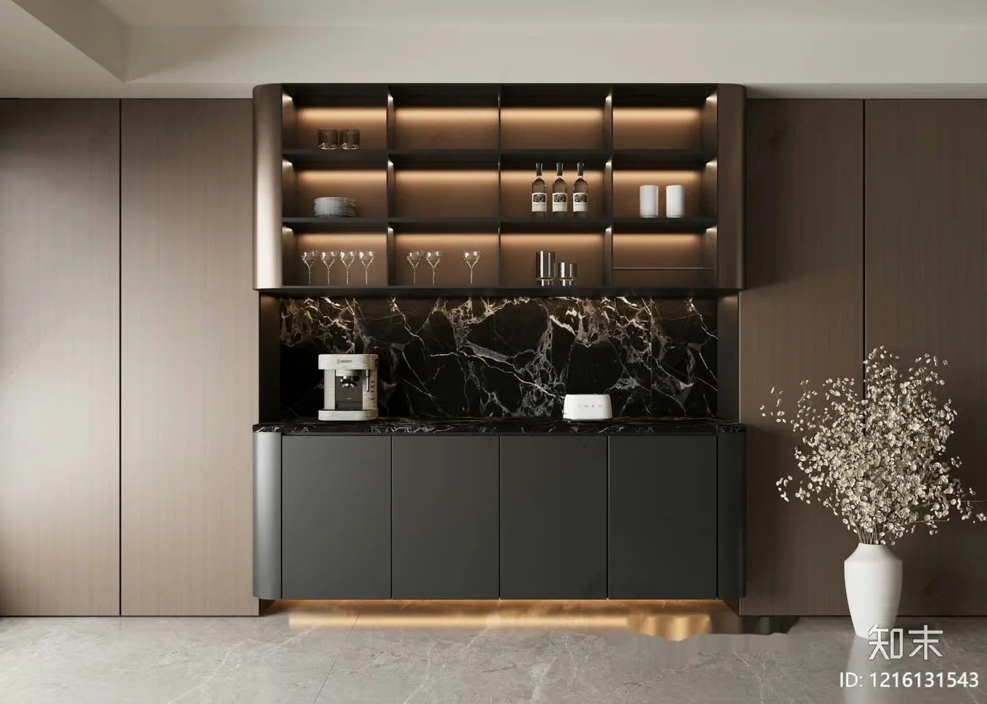 Modern Bar Area 3D Model – 15266 – VRAY Render
