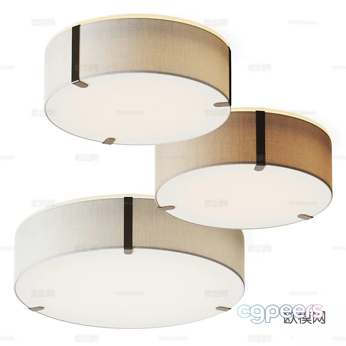 New Chinese ceiling light 3D model