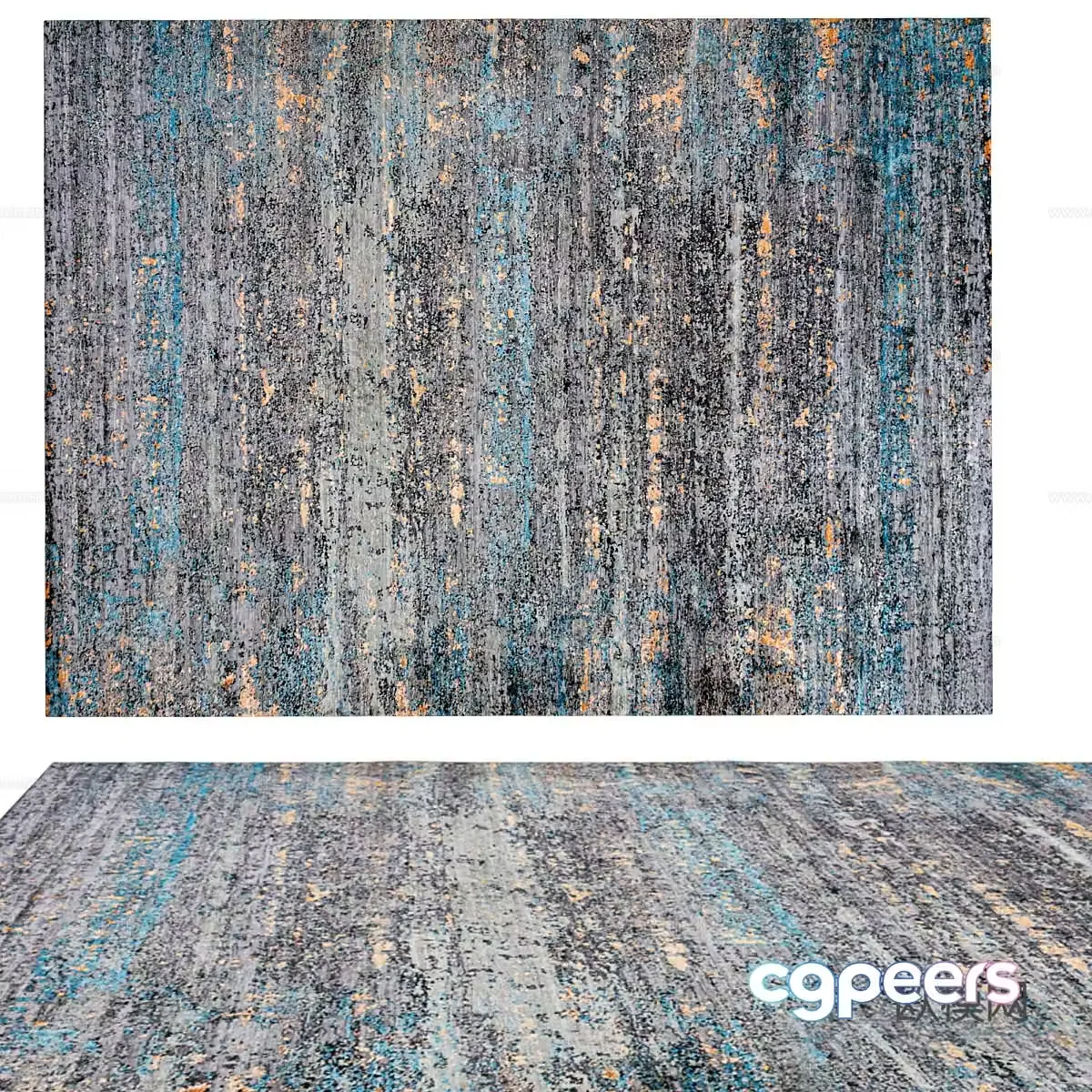 New Chinese style simple carpet carpet 3d model