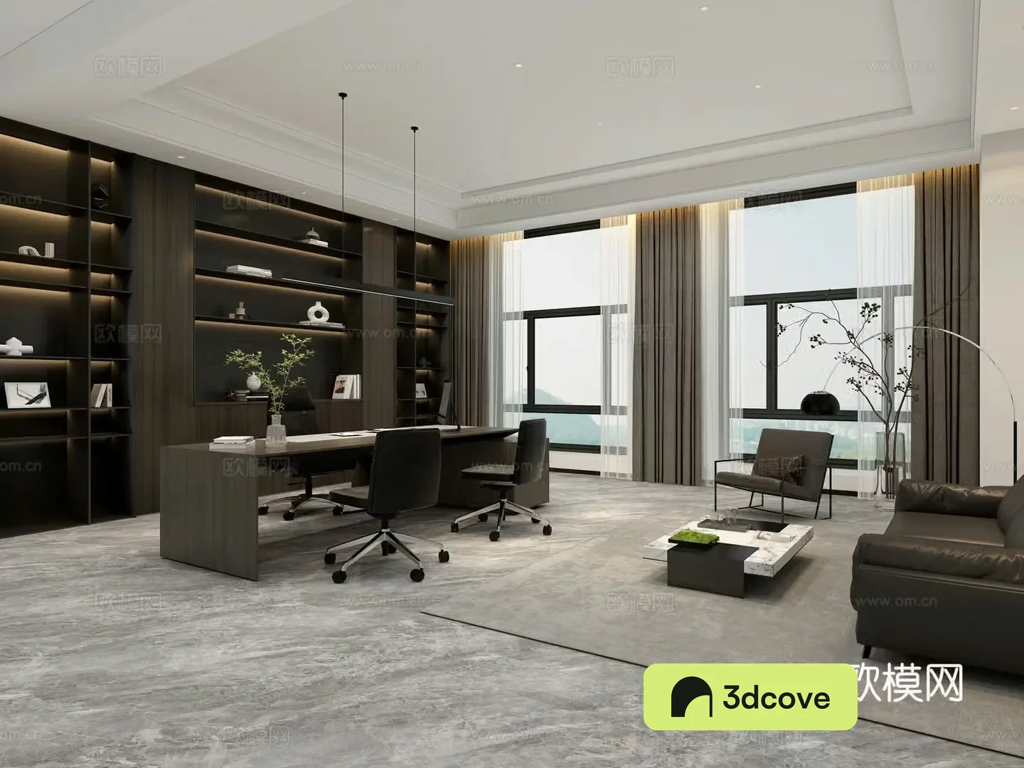 Modern Italian office Area Manager Office Chairman Office Italian Bookcase