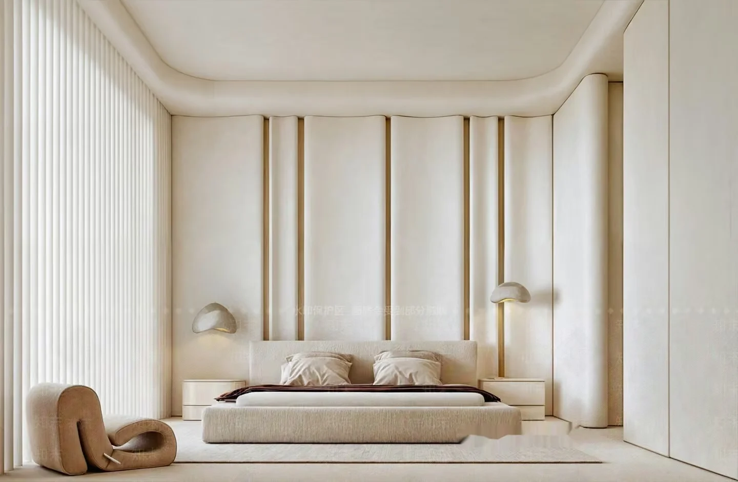 Modern Minimalist Bedroom 3D Model – 11895 – VRAY Render