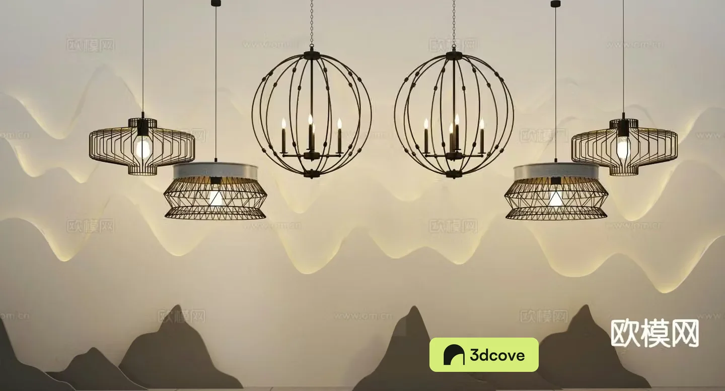 New Chinese style chandelier wrought iron chandelier