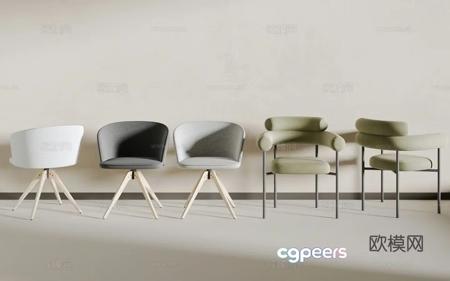 Modern single chair 3d model
