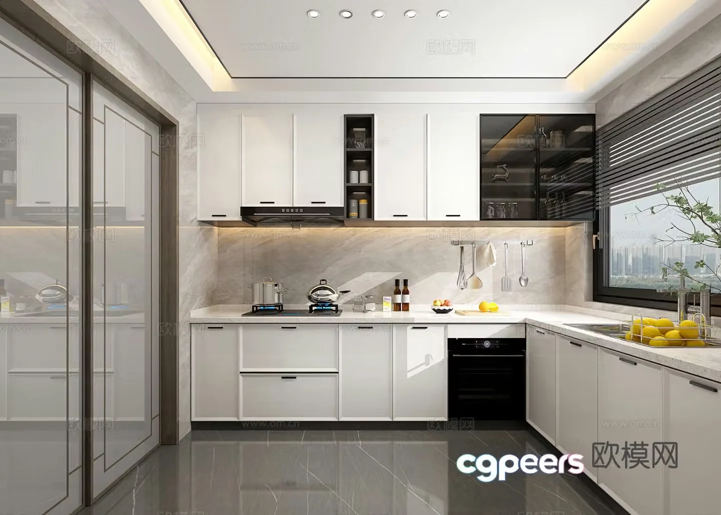 New Chinese kitchen 3D model