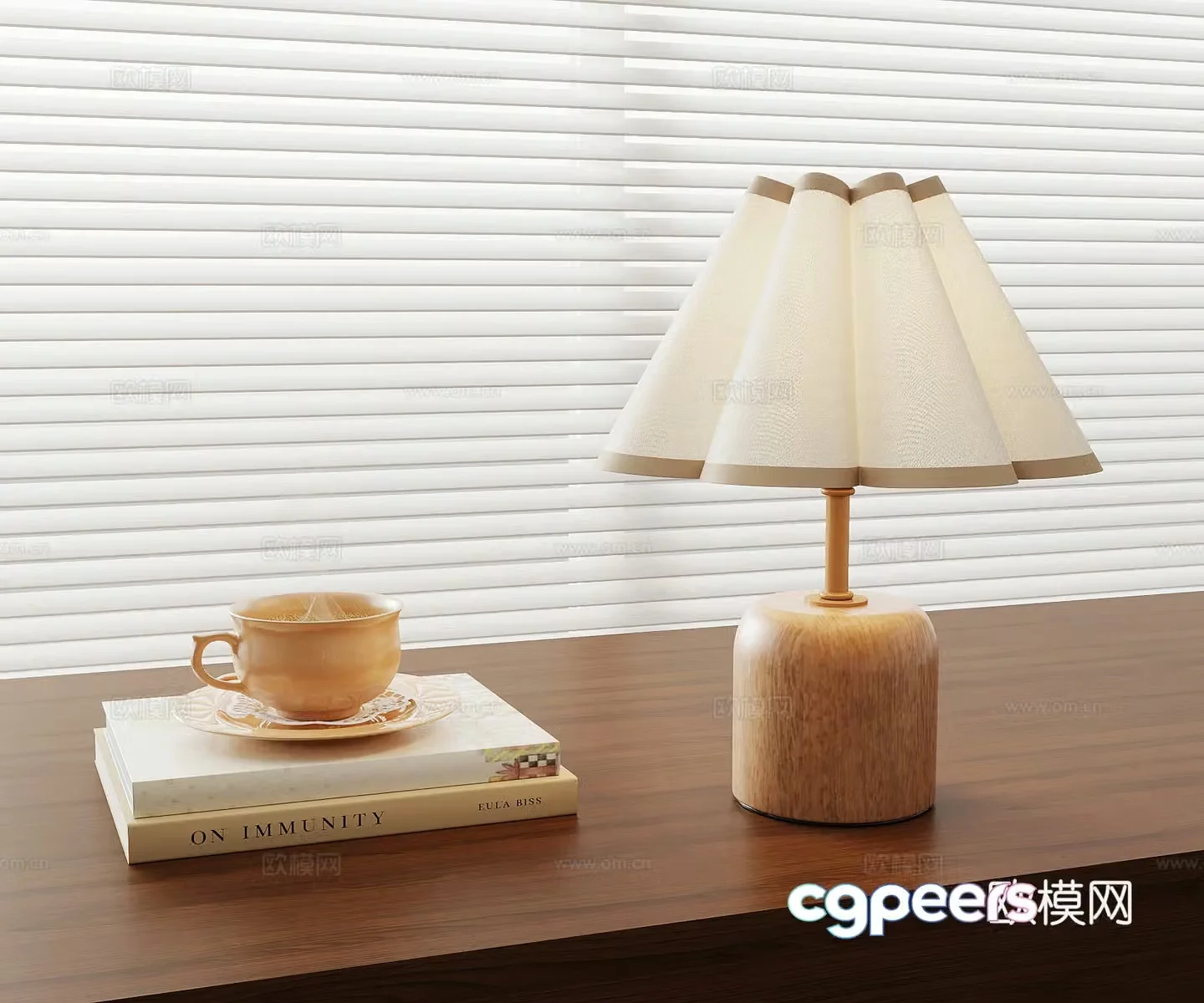 018 desk lamp modern desk lamp book ornament 3d model