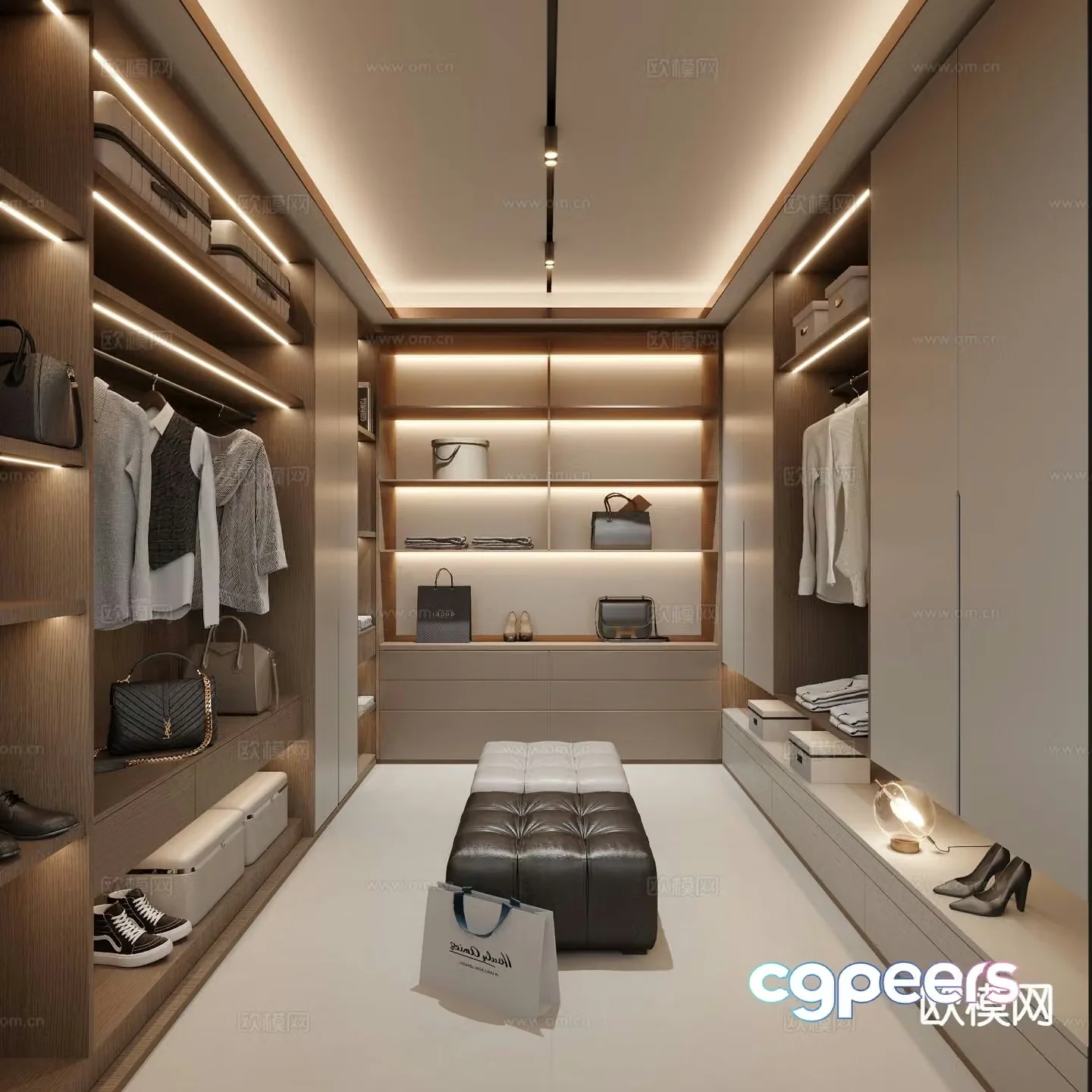 Modern cloakroom 3d model