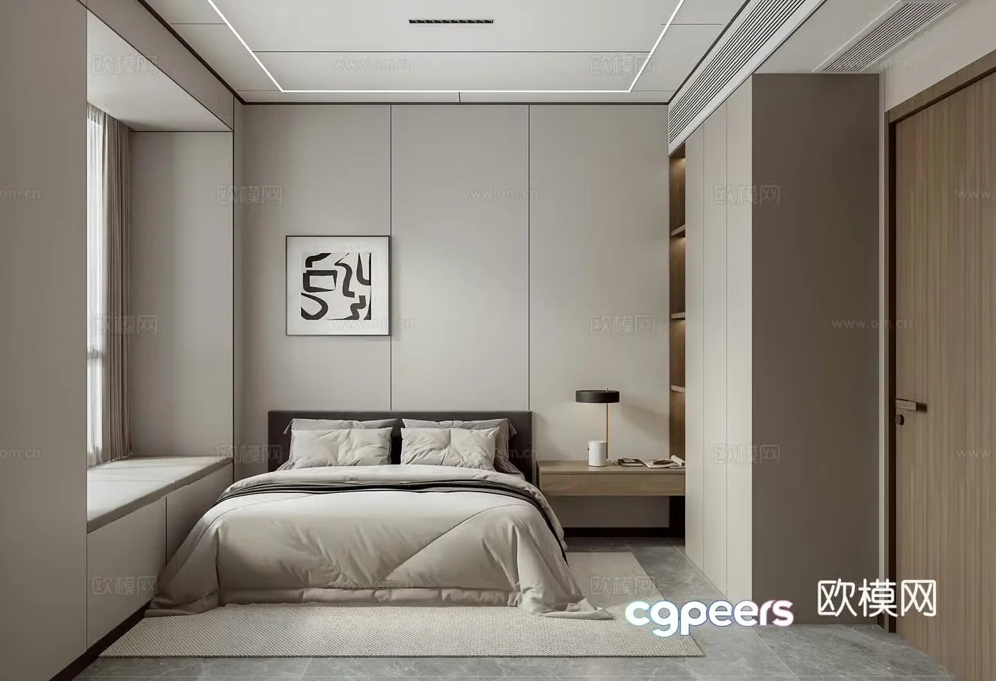 Modern bedroom 3d model